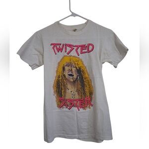 Screen Stars White Twisted Sister Graphic Tee